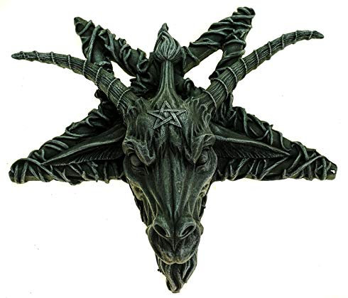 Vogler 766-7728 Baphomet Pentagram Relief zum hängen 25 cm Satan Teufel Gothic