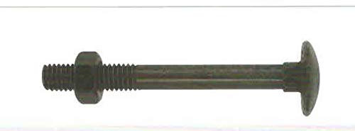 Bullone mm 5 x 70 testa tonda quadro sotto testa nero senza dado