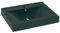 vidaXL Lavabo avec Trou de Robinet Vasque à Poser de Toilette Lave-Mains de Salle de Bain Cuisine Maison Intérieur Vert Foncé Mat 60x46 cm Céramique