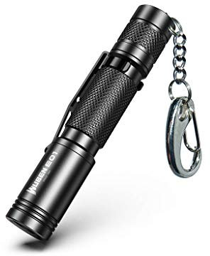 WUEBN E01 Kleine LED Taschenlampe, 100 Lumen Mini Handlampe mit Schlüsselanhänger 3 Modi Einstellbar IPX8 Wasserdicht Leichte Lampe für Kinder Outdoor Camping Wandern Notfall