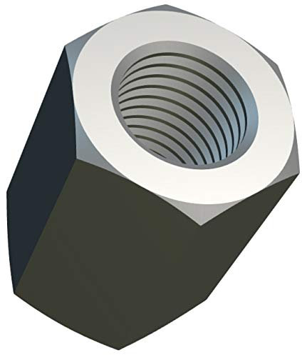 M6 Tuercas de Acoplamiento Hexagonales (18mm 10mm) Tuerca de Varilla Larga Rosca Hembra Acero Aleado Cincado para Equipos de Comunicación DIN 6334 (Paquete de 25) Altura 18mm