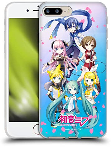 Head Case Designs Offiziell Offizielle Hatsune Miku Sakura Virtuelle Sänger Soft Gel Handyhülle Hülle kompatibel mit Apple iPhone 7 Plus/iPhone 8 Plus