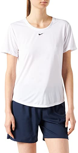Nike Women's W NK ONE DF SS STD TOP T-Shirt, White/Black, XS