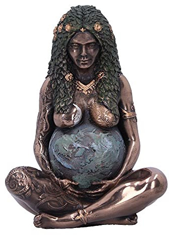 Nemesis Now Mutter Erde Kunstfigur (Mini) 8,5 cm, Harz, Bronze