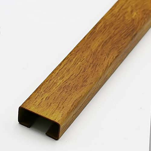 Square Cable Raceway, Wood-Effect Stainless Floor Cord Cover, Cable Protector Waterproof Self Adhesive Cord Channels, Easy to Install (Color : Style 2, Size : 90 Cable)