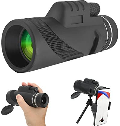 ciciglow Monokular Teleskop, 40x60 Hochauflösendes Monokular für Erwachsene mit FMC Objektiv Smartphone Halter Adapter, geeignet für die Vogelbeobachtung in der Tierwelt