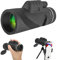 ciciglow Monokular Teleskop, 40x60 Hochauflösendes Monokular für Erwachsene mit FMC Objektiv Smartphone Halter Adapter, geeignet für die Vogelbeobachtung in der Tierwelt