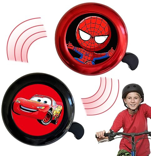 HUARYEN Fahrradklingel Kinder, 2 Stück Car Fahrradklingel Kinder Fahrradklingel Kinder Jungen Unisex Fahrrad Klingel Fahrrad und Laufrad Klingel für Jungen Mädchen Fahrradklingel Zubehör