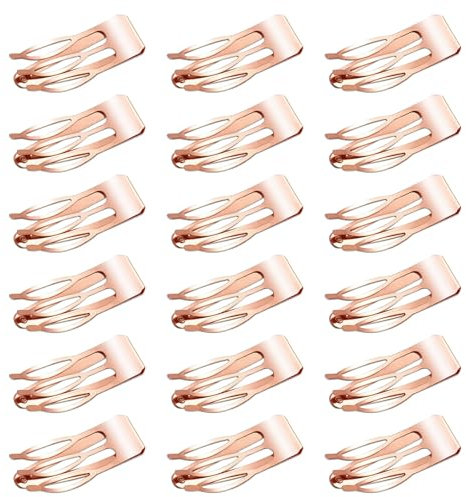 Mbsomnus 18 Stück Haarspangen Damen Klein Doppelgriff Snap Haarspangen Mädchen Metall Haarklammern Kleine Haarschmuck Haarclips für Haar Herstellung, Salon Zubehör (Roségold)