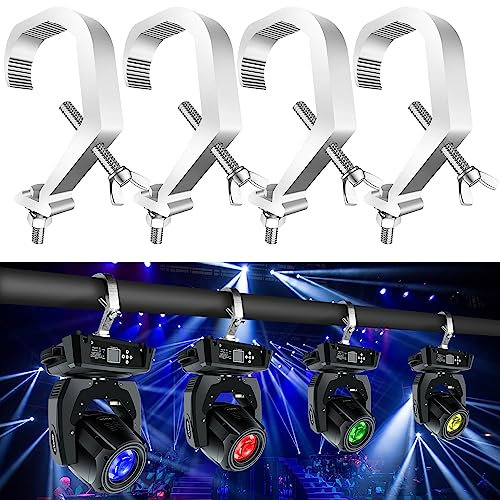 Moving Head Clamps 4 Pack, Czgor Lighting c Clamp Hanging Device Max.Load 90lb Aluminum Alloy Truss Clamp Used for Par Light Moving Head Beam Stage Lighting Accessories (35-58mm 180lb)