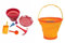 Schildkröt 7in1 Sand Toys Set, 970245 Falteimer, Faltbarer und platzsparender Strand- und Spieleimer, wählbar in verschiedenen Größen