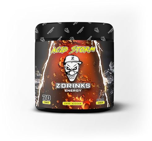 Z Drinks Energy - Bebida Energética en Polvo | 70 Servicios Sin Azúcar | Energía en Cada Sorbo | con Cafeína, Minerales y Vitaminas | Ideal para Gamers y Apasionados del Deporte | Sabor Cola