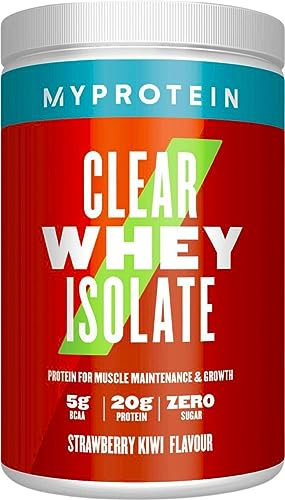 Myprotein Clear Whey Isolate Protein Pulver - Erdbeer-Kiwi - 500g - 20 Portionen - kühle und erfrischende Whey Protein Shake Alternative - 20g Protein und 4g BCAA pro Portion