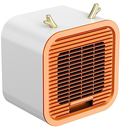 AMONIDA Mini Enfriador de Aire, Operación Silenciosa 3 Aspas de Ventilador Enfriador de Aire de Operación Simple Portátil para Adultos para Exteriores (Naranja)