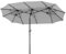 Schneider Sonnenschirm Salerno, silbergrau, 320 x 150 cm, rechteckig, 746-14,Gestell Stahl, Bespannung Polyester, 8,2 Kg