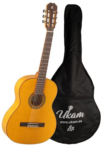 Guitarra Flamenco Triana Admira+Funda Ukam acolchada 5mm.con golpeador incluido(Con Funda)