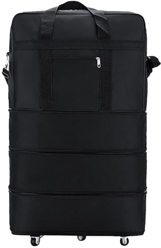 Blogiiup Bolsa de Lona con Ruedas, Maleta Plegable expandible de Gran Capacidad, Bolsa de Viaje multifunción de Oxford Impermeable con Ruedas de rimado de 360 ° para Hombres, Viajes de Mujeres