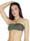 TETI Costume da Bagno, Costume da Mare Antiqua per Donna Reggiseno a Fascia con Coppe Estraibile di Microfibra, Kaki M