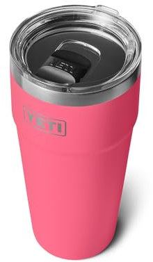 YETI Rambler 30 oz Stackable Tumbler, Stainless Steel, Vacuum Insulated with MagSlider Lid, Tropical Pink