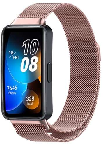 SUGARJAR Metall Armband Kompatibel mit Huawei Band 8/9/10,Magnetisch Ersatzarmband für für Damen Herren