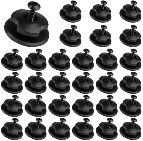 HEOUCH 30 Piezas Ganchos para Toldos, Juego Cadena Gancho Toldo, Argollas de Amarre, Sin Bordes Afilados, Adecuado para Lonas de Coche, Tiendas de Campaña Al Aire Libre, Bolsillos de Malla, etc