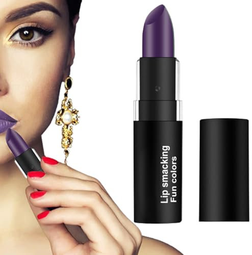 Lápiz labial impermeable de larga duración duradera lápiz labial antiadril no fade no fade lip stick portátiles hidratantes lápices labiales Gloss para la uva de maquillaje de Halloween Purple Purple