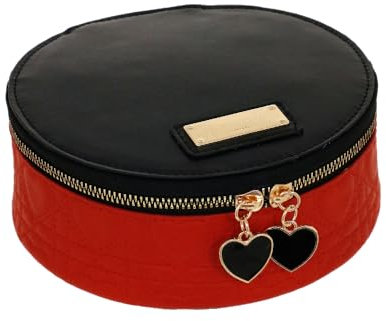 Camomilla Milano Beauty Portagioie Donna, Portagioie Tondo, Collezione Queen of Hearts, Misura S, Colore Rosso
