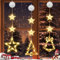FAMKEEP Weihnachtsbeleuchtung 3 Stück Weihnachtsdeko Fenster Beleuchtet,Lichterkette mit Saugnäpfe, Fenster Beleuchtet Stern Hängeleuchten Vorhang Lichter Fensterbeleuchtung