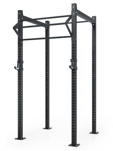 Atletica R8 Magma | Outdoor Power Rack | Feuerverzinkt | Speziell für das Training im Außenbereich | Modular erweiterbar | J-Hooks und Klimmzugstange