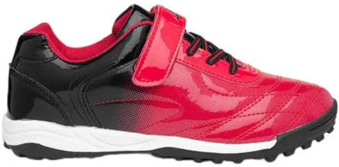 A2Z 4 Kids Boys Football Shoes Junior Astro Turfs Trainers Studded Outsole Boots - Trainers AZ3289 Red 6 UK