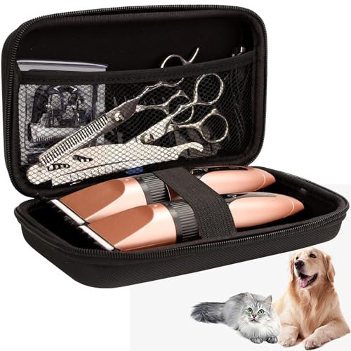 Aonstyna Haustier-Pflegetasche, Hunde- und Katzenpflege, harte Organizer-Tasche, Haustierhaarentfernung, Trimmen, Reinigungswerkzeugkoffer