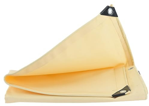 Lona Impermeable con Ojales 5x11m, Lona Impermeable de Protección Multiusos Resistente a Los Desgarros, Resistente a Los Rayos UV, para Terrazas Muebles Jardín Piscina