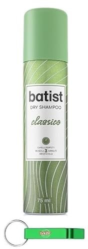 8x Batist Dry Shampoo Classico - Trockenshampoo Reinigt das Haar in nur wenigen Minuten ohne Wasser 75ml+ Beni Culinari Kostenloser Schlüsselanhänger