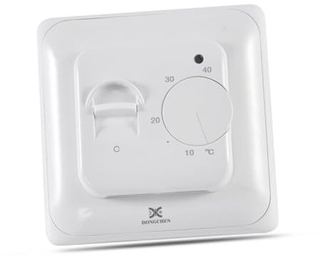 jojofuny 16a Raumthermostat Mit Externer Ntc-sensorsonde Mechanischer Thermostat Für Elektroheizung Temperaturregler Für Fußbodenheizung Weiβ