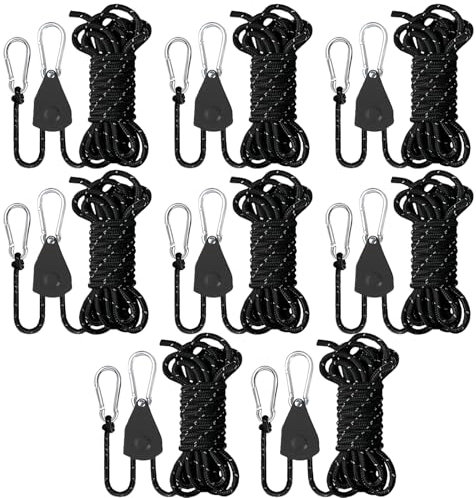 8 Pcs Paracorde,Paracorde 4mm,Cordelette 4mm,Corde Escalade,Accessoires Camping Sangle A Cliquet Tente Survie Paracord