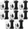 8 Pcs Paracorde，Paracorde 4mm，Cordelette 4mm，Corde Escalade，Accessoires Camping Sangle A Cliquet Tente Survie Paracord