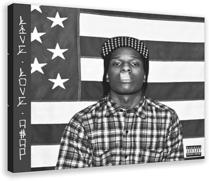 A$AP Rocky Album Cover - Live. Love ASAP0 Leinwand Poster, Deko für Schlafzimmer, Büro, Zimmer, Geschenk, 20 x 30 cm