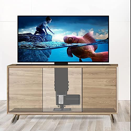 TV-Ständer, TV-Einheit, motorisierter TV-Lift, motorisierte TV-Halterung für 14- bis 32-Zoll-Bildschirme, höhenverstellbar, mit kabelloser HF-Fernbedienung, Hubweg 50/60/70/80 cm, TV-Halterung, T