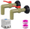 2 pezzi Ibc Tank Astials Plastica Valvola a sfera di rubinetto IBC Accessori serbatoio da 1 pollice con connettori a nastro Connettori rapidi Collegamento per giardino esterno, 32 mm, connettore de