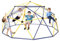 COSTWAY Kletterkuppel mit Schaukel, Ø 305cm Klettergerüst Outdoor groß, Kinder Spielplatz zum Schaukeln & Klettern, bis 363 kg Belastbar, für Kinder von 3 bis 12 Jahren (Blau + Gelb)