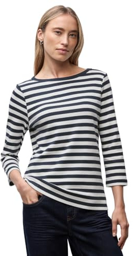 Street One Gestreiftes U-Boot Shirt Deepwater Blue 34