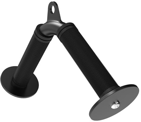 Fit4Fun Tricep V Bar Cable Attachment, Non-Slip Rubber Grip Tricep Bar for Gym Cable Machine, Tricep Pull Down Attachment for Arm Training
