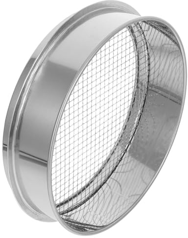 Edelstahl Maschensieb 6mm für Bonsai und Kompost, Silber | Burrfreie Kante, Effizientes Sieben, 1 Stück Sieb, für Topfbank und Küche