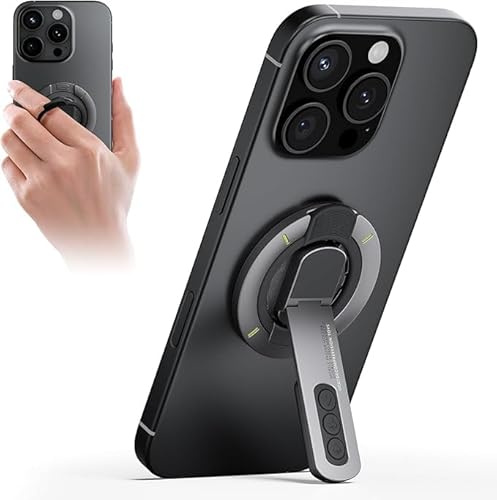 SYYBER Magnetic Phone Holder/Stand, Ultra-Thin 360° Rotatable Multi-Angle Mobile Phone Double-Sided with Foldable Kickstand