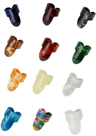 12Pcs Gitarre Plektren Finger Picks Ersatz Flache Thumbpicks Finger Pick Mandoline Banjo Finger Picks Dauerhafte Zubehör