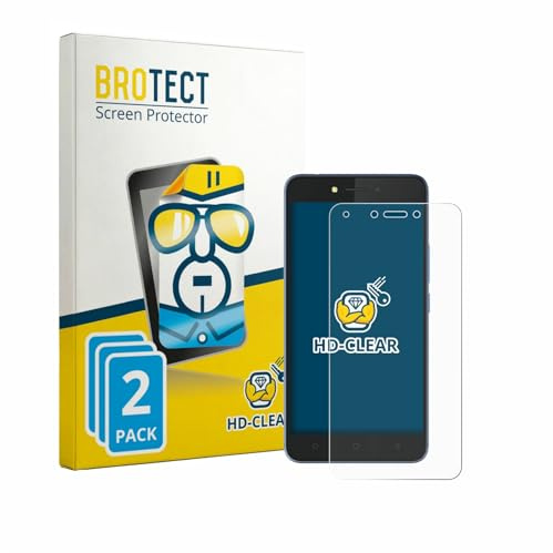 BROTECT 2 Stück Schutzfolie für Tecno Pouvoir 1 Displayschutz Folie Made in Germany, Ultra-Klar
