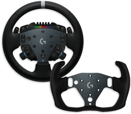 Logitech G RS50 System, 3-teiliges Sim-Racing-Lenkrad-Setup | RS50-Radbasis mit 8 Nm Direktantrieb, RS Wheel Hub mit 13 Tasten und RS Track-Rad – Für PS5/PS4/PC - Schwarz