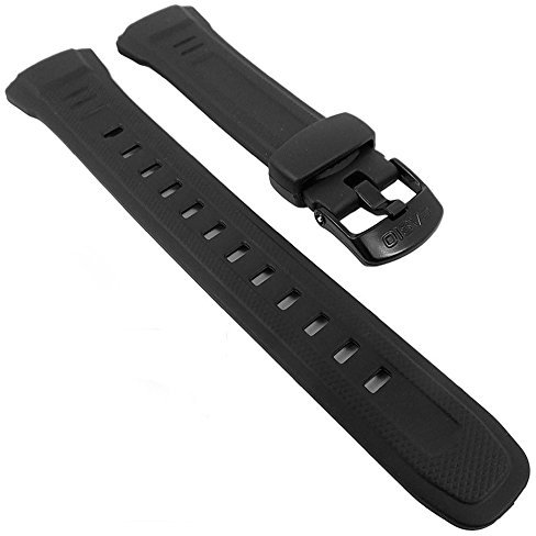 Casio Resin Uhrenarmband WV-58A, WV-58E, WV-58J, WV-58U, Schwarz, Gurt, Schwarz, Schwarz, Riemen