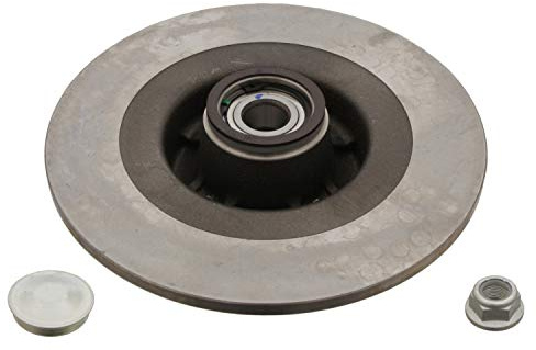 febi bilstein 28155 Bremsscheibe mit Radlager, ABS-Impulsring, Achsmutter und Schutzkappe, 1 Stück