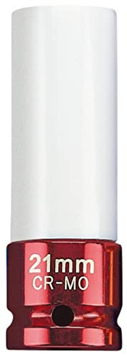 Draper 30640 Hi-Torq Wheel Nut Socket for Alloy Wheels, 21mm, Red
